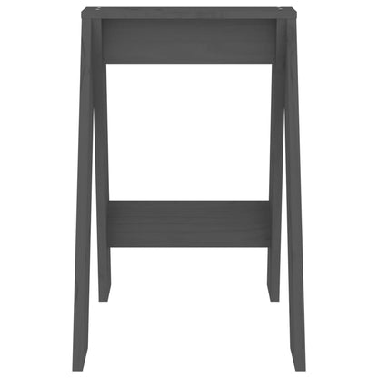 Stools 2 pcs Grey 40x40x60 cm Solid Wood Pine