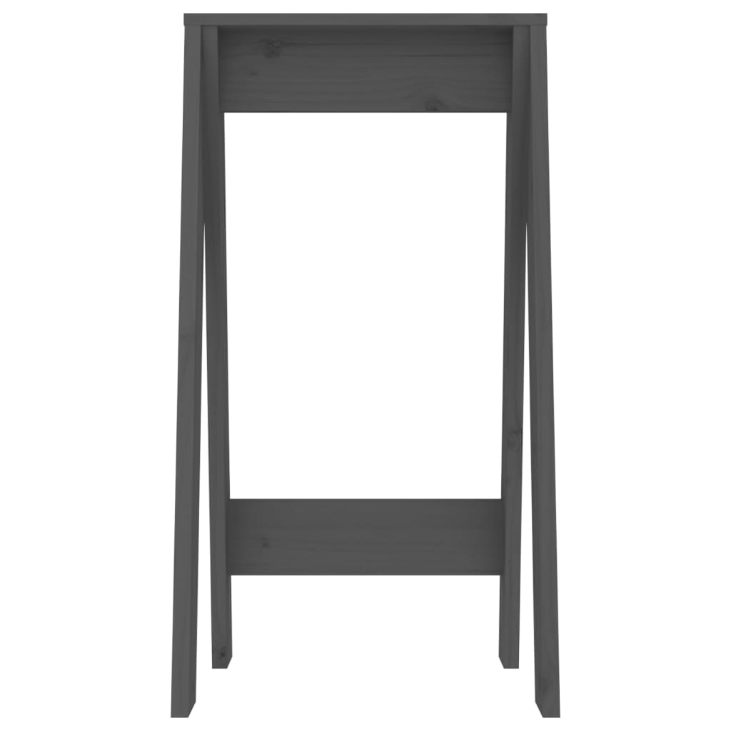 Stools 2 pcs Grey 40x40x75 cm Solid Wood Pine