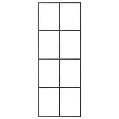 Sliding Door with Hardware Set 76x205 cm ESG Glass&Aluminium