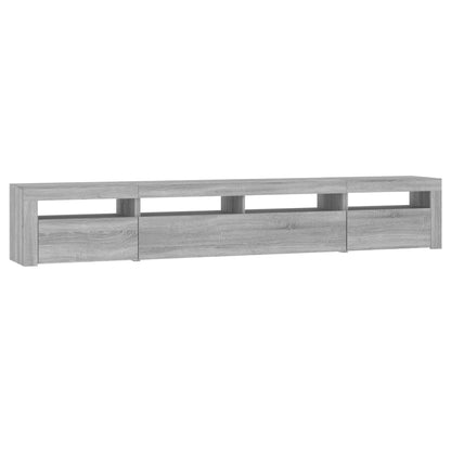TV Cabinet with LED Lights Grey Sonoma 240x35x40 cm