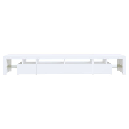 TV Cabinet with LED Lights White 260x36.5x40 cm