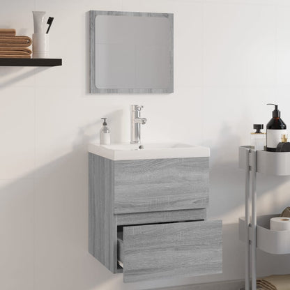 Bathroom Furniture Set Grey Sonoma Engineered Wood