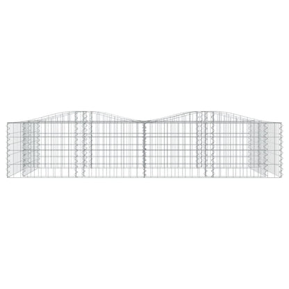 Arched Gabion Raised Bed 200x100x50 cm Galvanised Iron