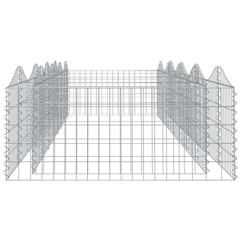 Arched Gabion Raised Bed 400x100x50 cm Galvanised Iron