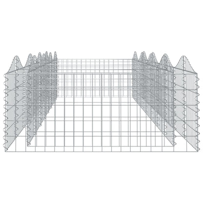 Arched Gabion Raised Bed 400x100x50 cm Galvanised Iron