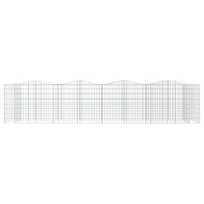 Arched Gabion Raised Bed 400x100x100 cm Galvanised Iron