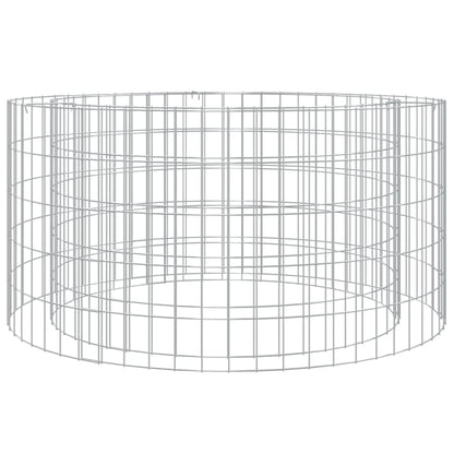 Gabion Fire Pit Ø 100 cm Galvanised Iron