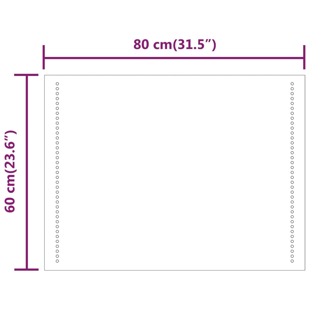 LED Bathroom Mirror 60x80 cm