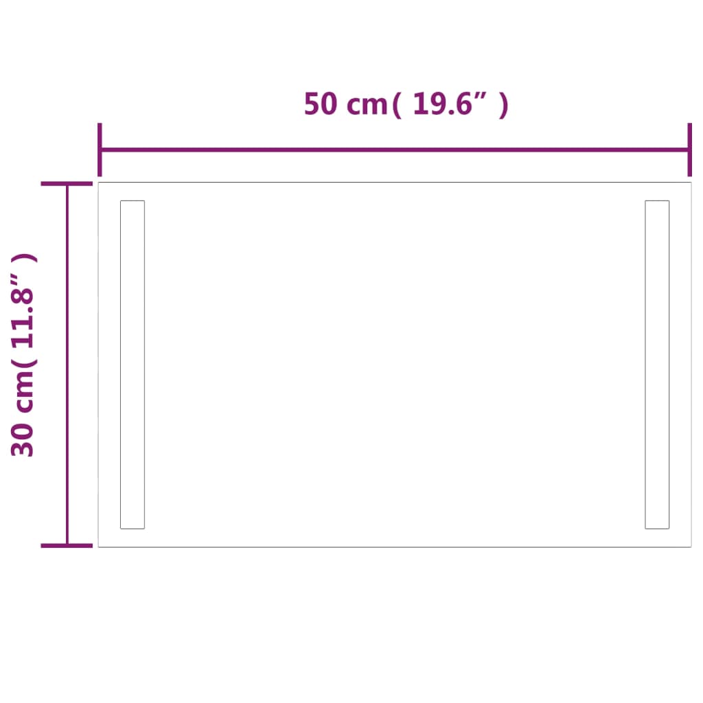 LED Bathroom Mirror 30x50 cm