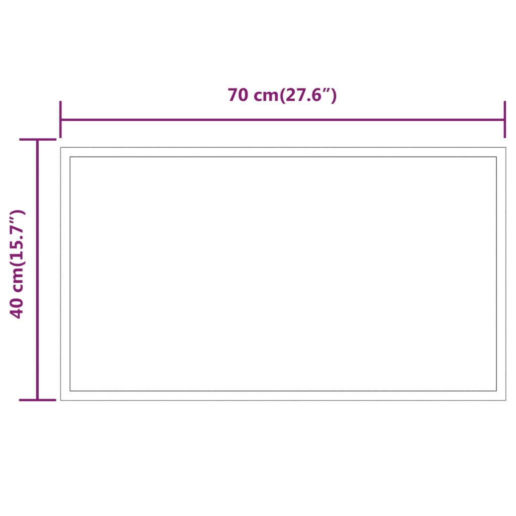 LED Bathroom Mirror 40x70 cm