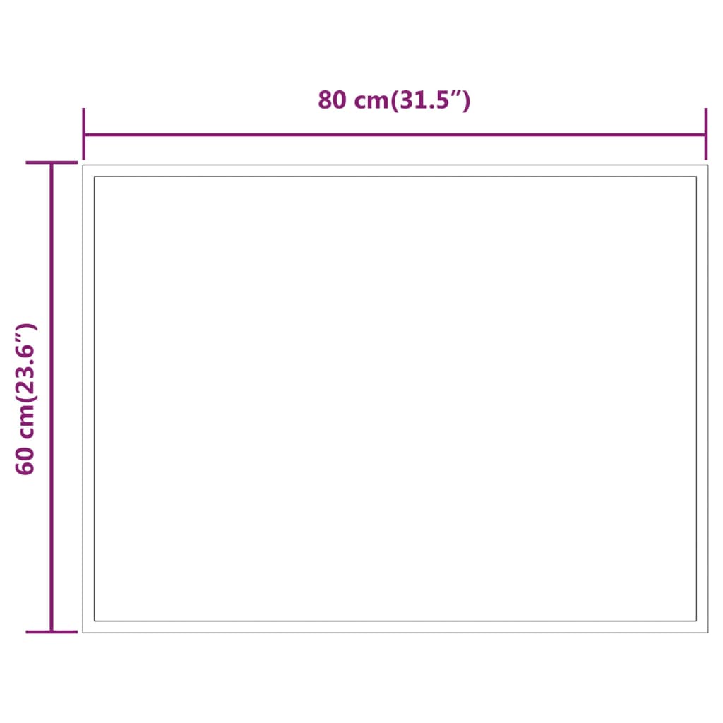 LED Bathroom Mirror 60x80 cm