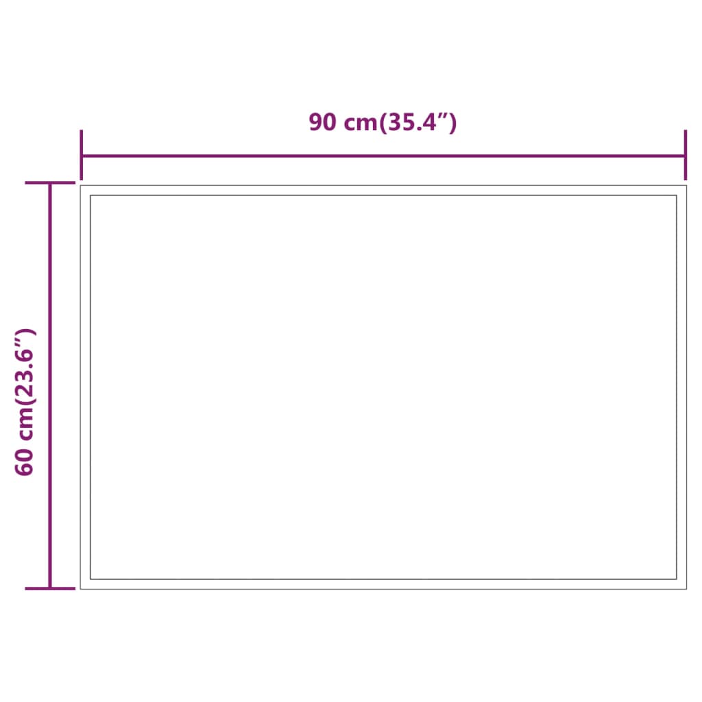LED Bathroom Mirror 60x90 cm