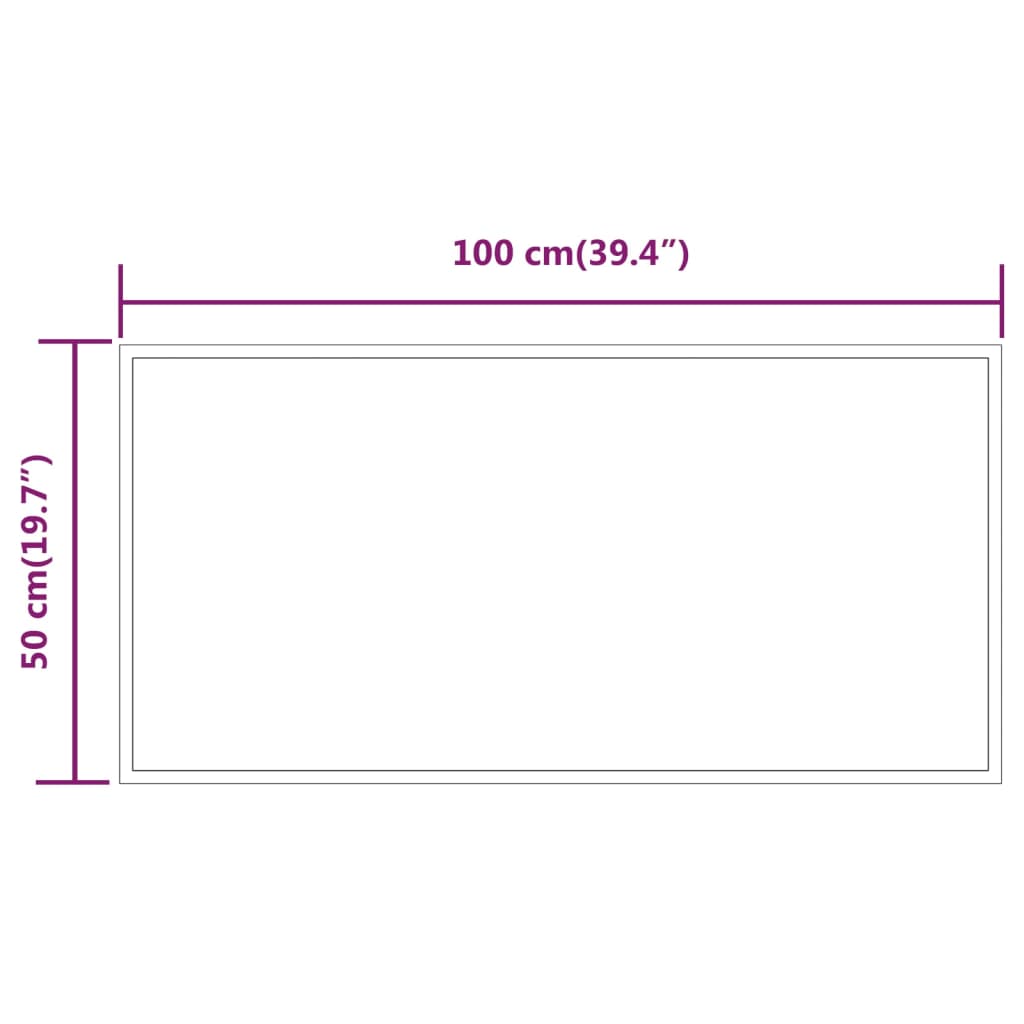 LED Bathroom Mirror 50x100 cm