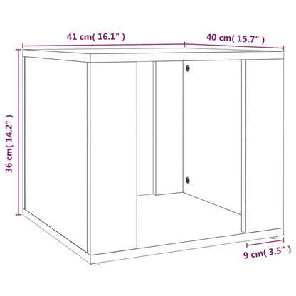 Bedside Table Concrete Grey 41x40x36 cm Engineered Wood
