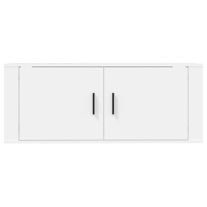 Wall Mounted TV Cabinet White 100x34.5x40 cm