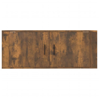 Wall Mounted TV Cabinet Smoked Oak 100x34.5x40 cm