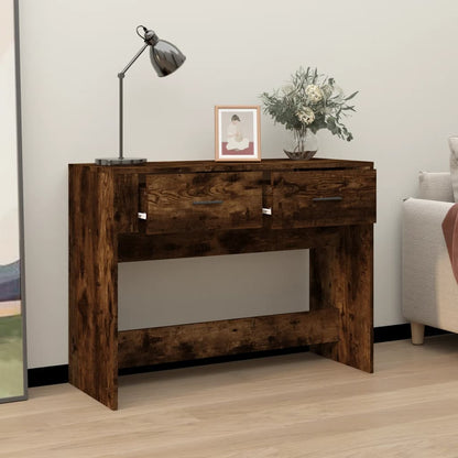 Console Table Smoked Oak 100x39x75 cm Engineered Wood