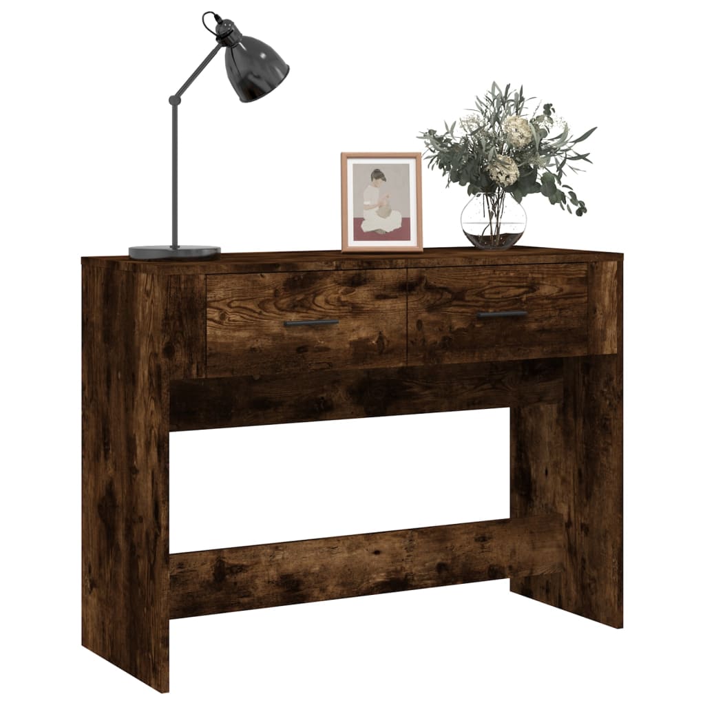 Console Table Smoked Oak 100x39x75 cm Engineered Wood