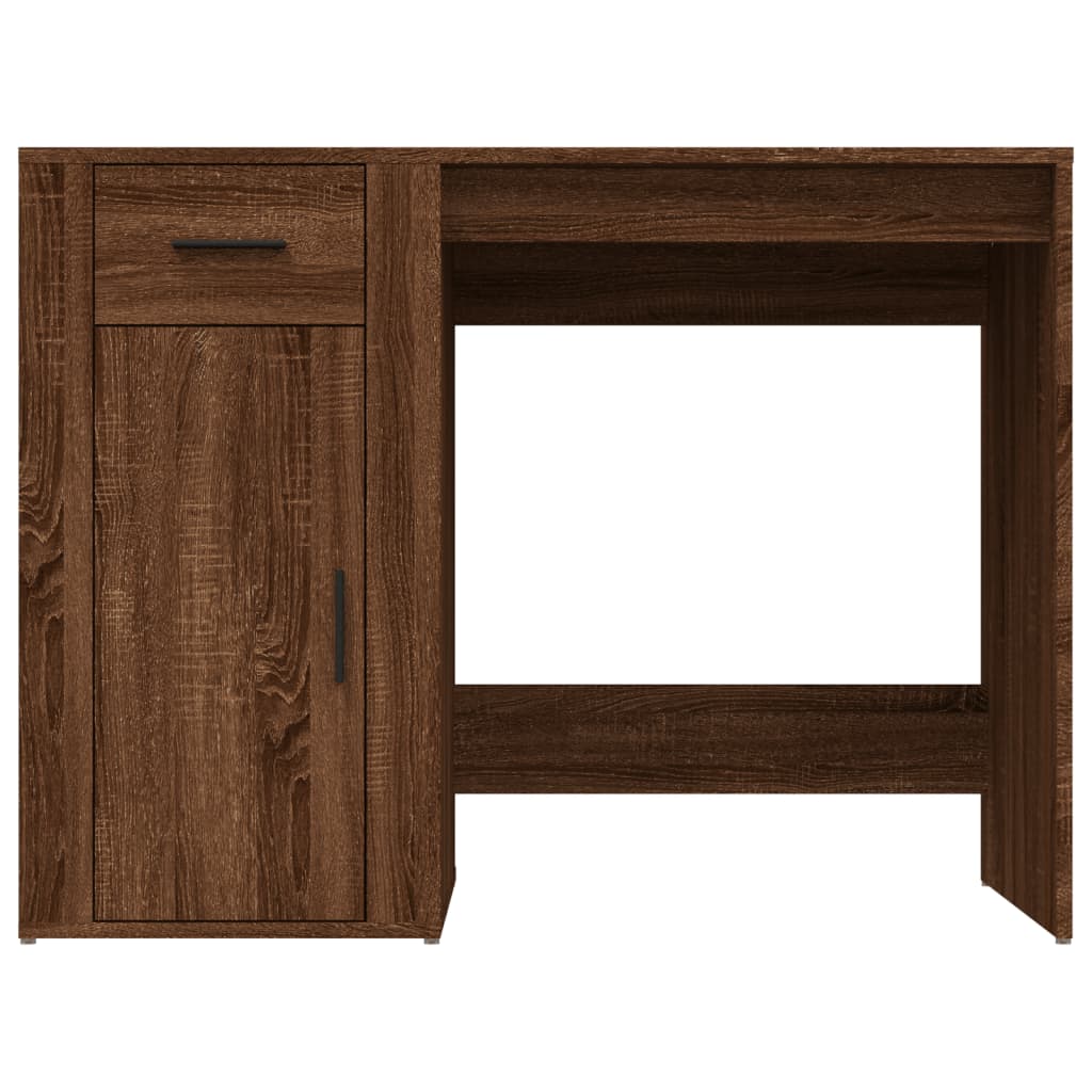 Desk Brown Oak 100x49x75 cm Engineered Wood
