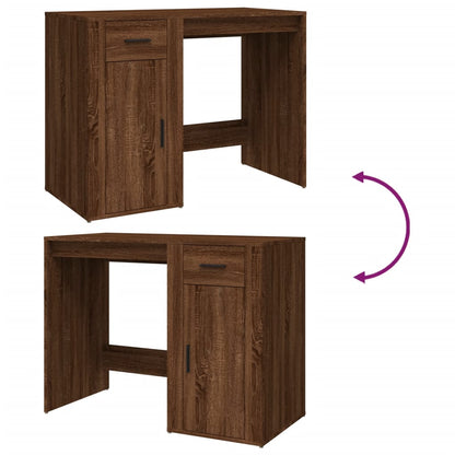 Desk Brown Oak 100x49x75 cm Engineered Wood