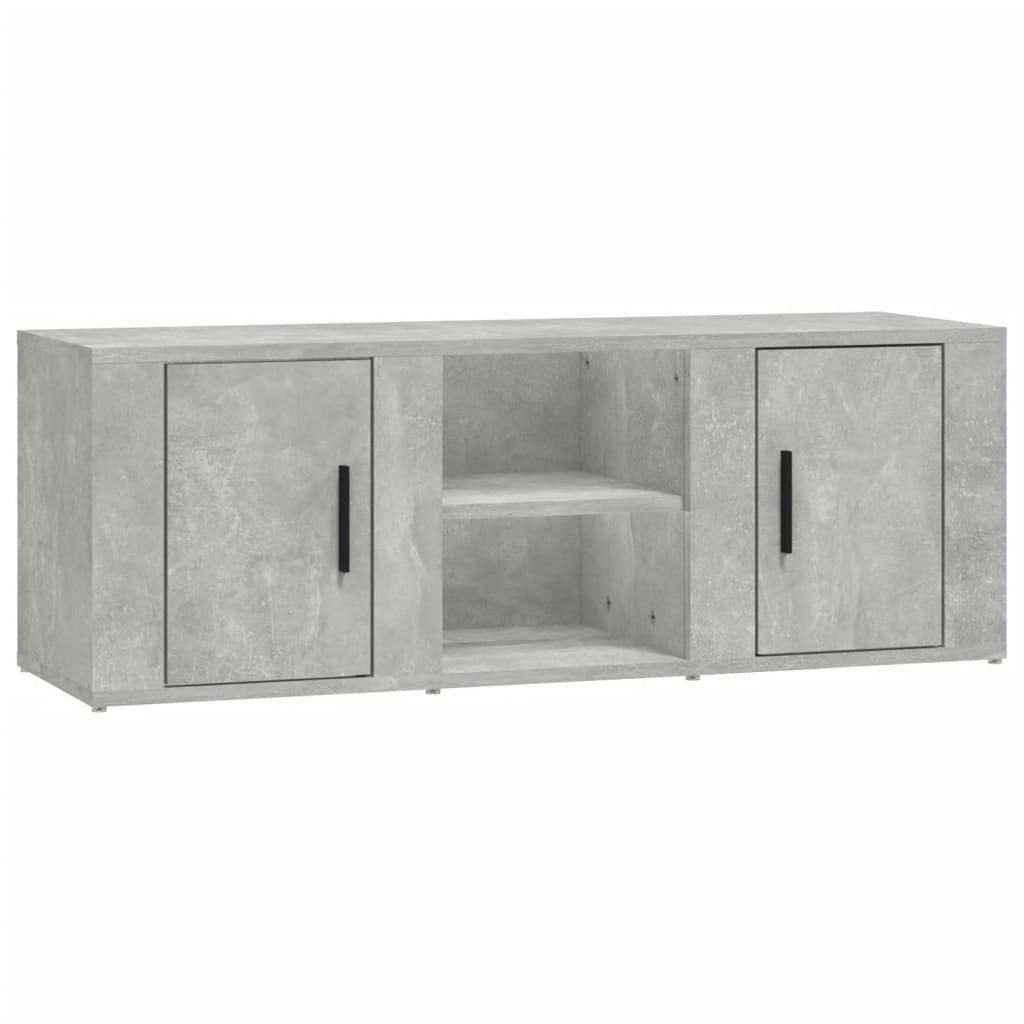 TV Cabinet Concrete Grey 100x31.5x35 cm Engineered Wood