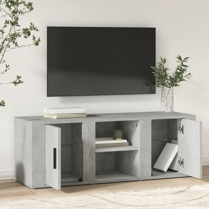 TV Cabinet Concrete Grey 100x31.5x35 cm Engineered Wood