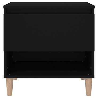Bedside Table Black 50x46x50 Engineered Wood