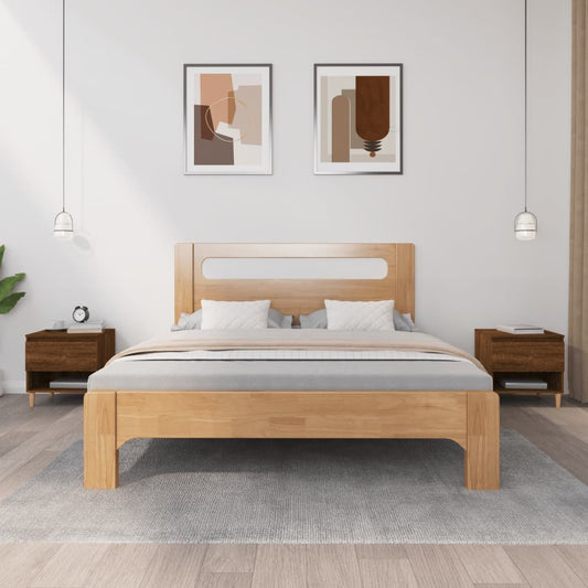 Bedside Tables 2 pcs Brown Oak 50x46x50 Engineered Wood