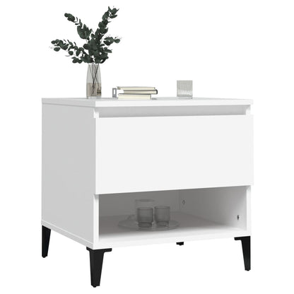 Side Tables 2 pcs White 50x46x50 cm Engineered Wood