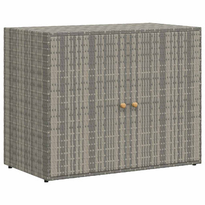 Garden Storage Cabinet Grey 100x55.5x80 cm Poly Rattan