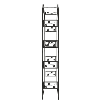 Garden Arch Black 116x45x240 cm Steel
