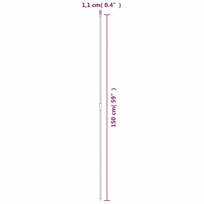 Garden Plant Stakes 30 pcs Green 150 cm Steel