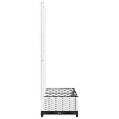 Garden Planter with Trellis White 80x40x121.5 cm PP