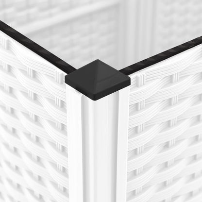 Garden Planter with Trellis White 80x40x121.5 cm PP