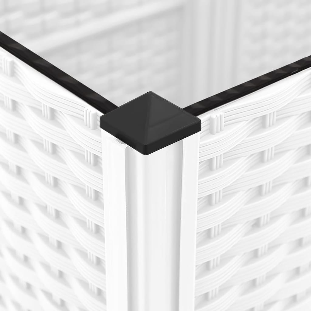 Garden Planter with Trellis White 120x120x121.5 cm PP