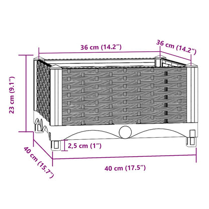 Raised Bed 40x40x23 cm Polypropylene