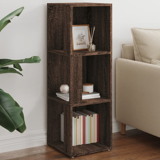 Corner Cabinet Brown Oak 33x33x100 cm Engineered Wood