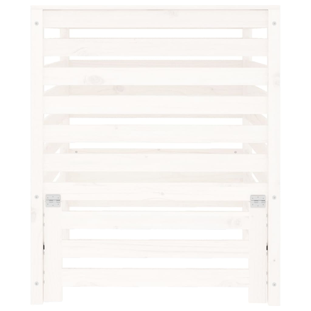 Composter White 82.5x82.5x99.5 cm Solid Wood Pine