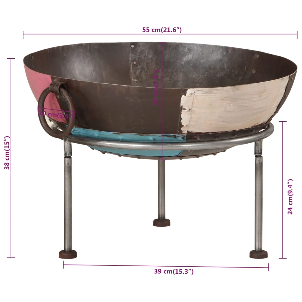Fire Pit 55x55x38 cm Iron