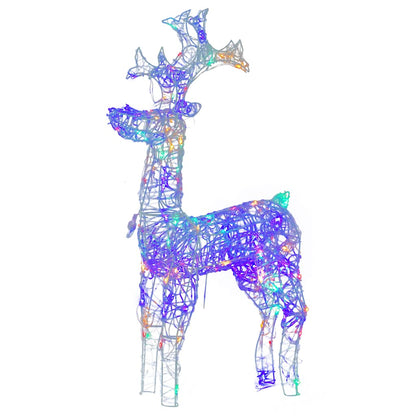 Reindeer Christmas Decorations 3 pcs 60x16x100 cm Acrylic