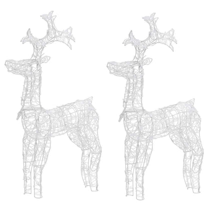 Reindeer Christmas Decorations 2 pcs 60x16x100 cm Acrylic
