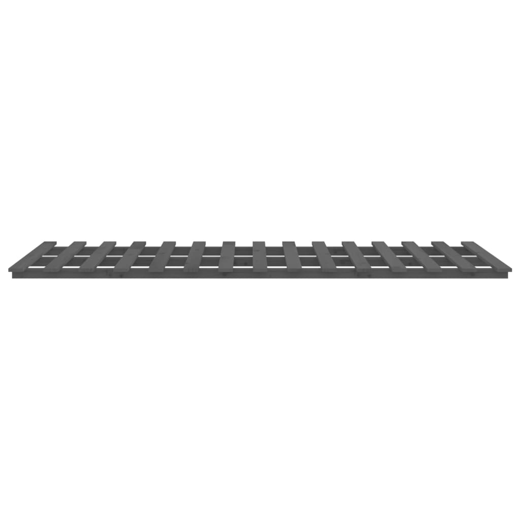 Bed Frame without Mattress Grey 90x200 cm Solid Wood Pine