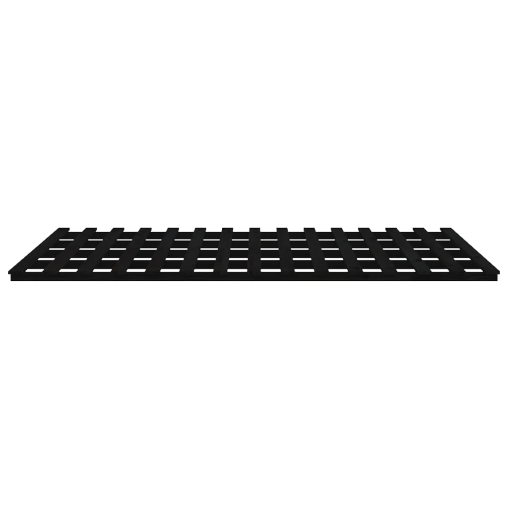 Bed Frame without Mattress Black 200x200 cm Solid Wood Pine