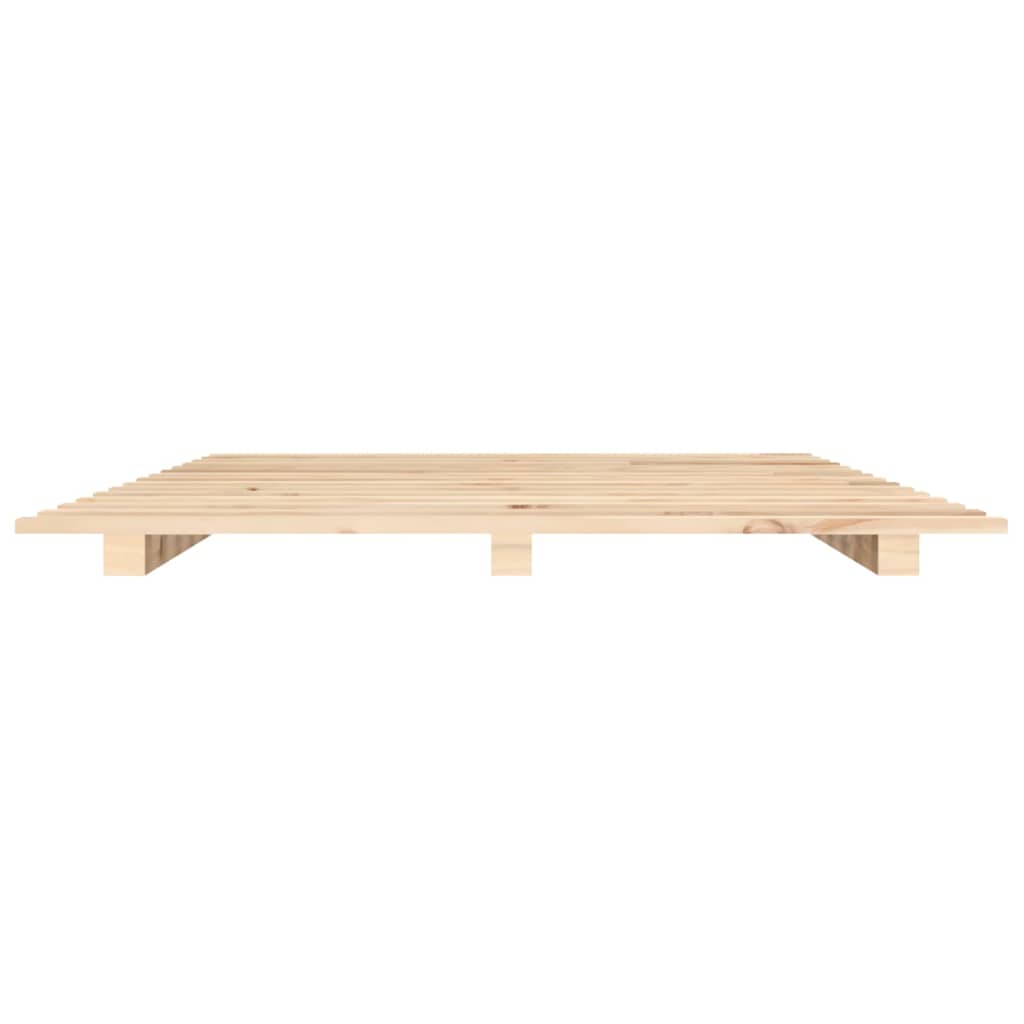 Bed Frame without Mattress 150x200 cm King Size Solid Wood Pine