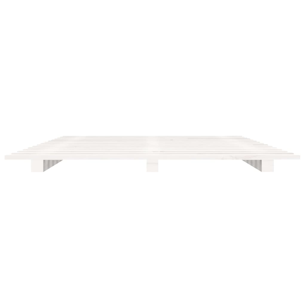 Bed Frame without Mattress White 120x190 cm Small Double Solid Wood Pine