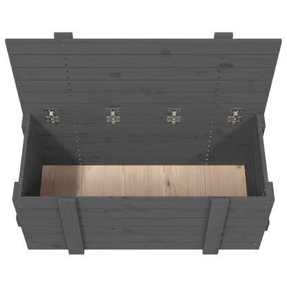 Storage Box Grey 91x40.5x42 cm Solid Wood Pine