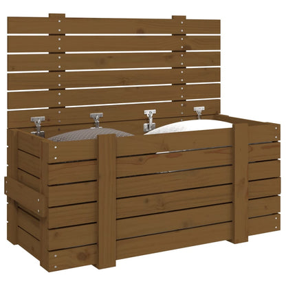 Storage Box Honey Brown 91x40.5x42 cm Solid Wood Pine