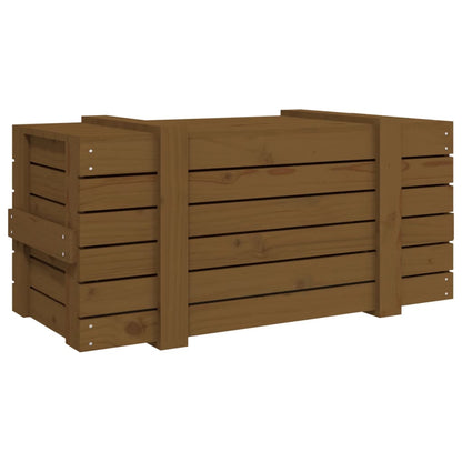 Storage Box Honey Brown 91x40.5x42 cm Solid Wood Pine