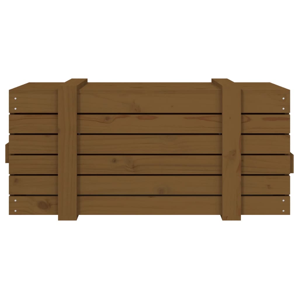 Storage Box Honey Brown 91x40.5x42 cm Solid Wood Pine