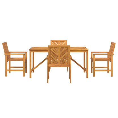 Garden Dining Set 5 pcs Brown 150 x 90 x 74 cm